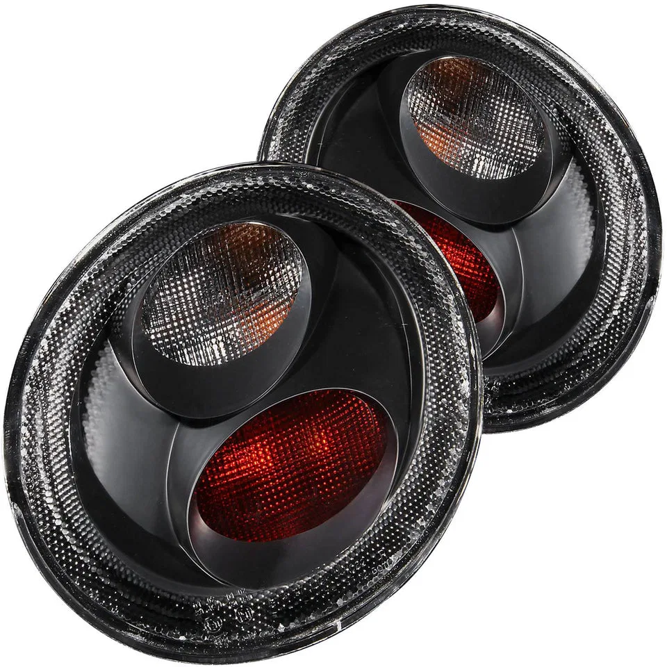 221119 – ANZO Tail Light Assembly, Uses OE Bulbs Clear Lens Black Housing Set of 2
